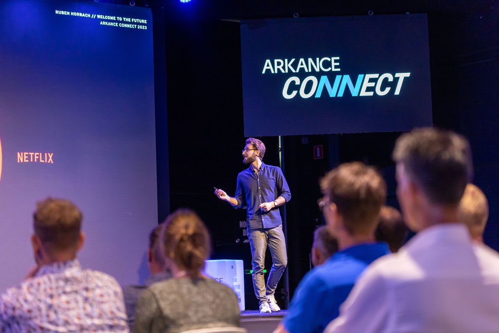 Ruben Horbach on stage at Arkance Connect