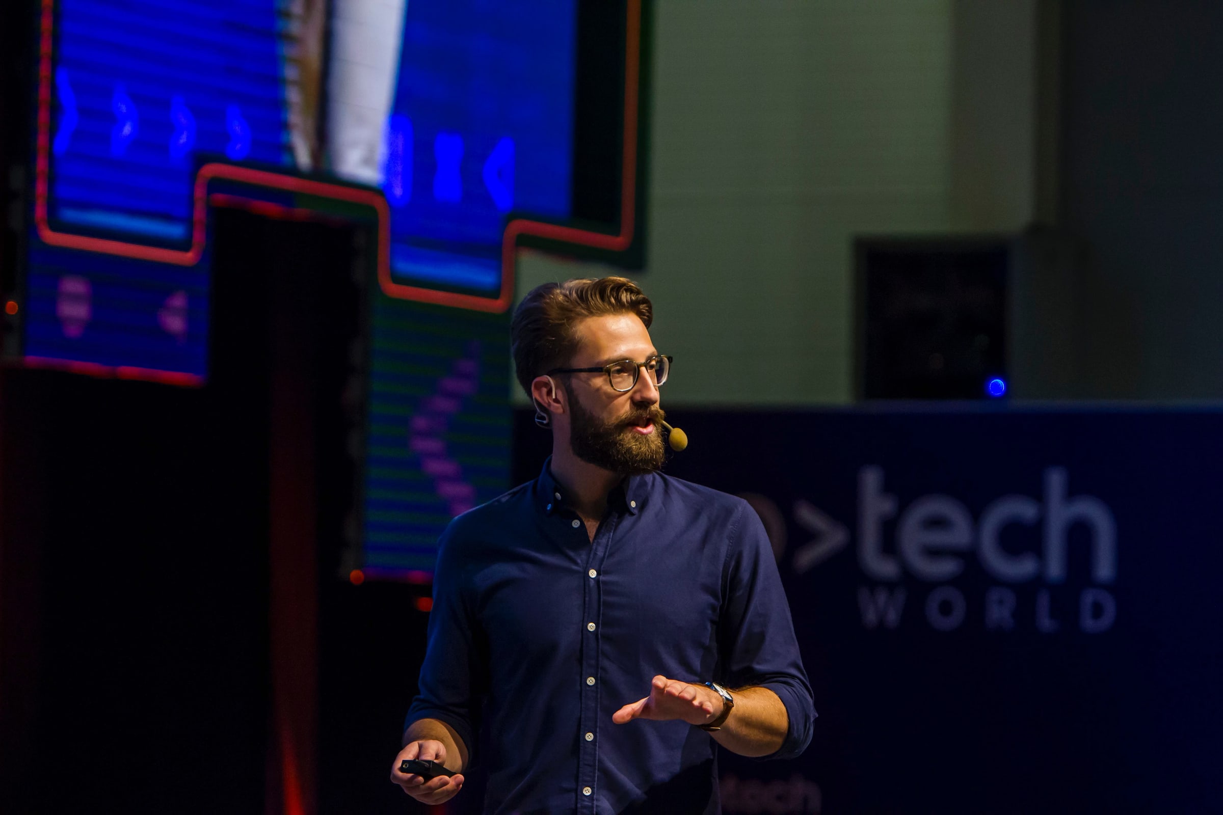 Ruben Horbach tijdens een keynote
